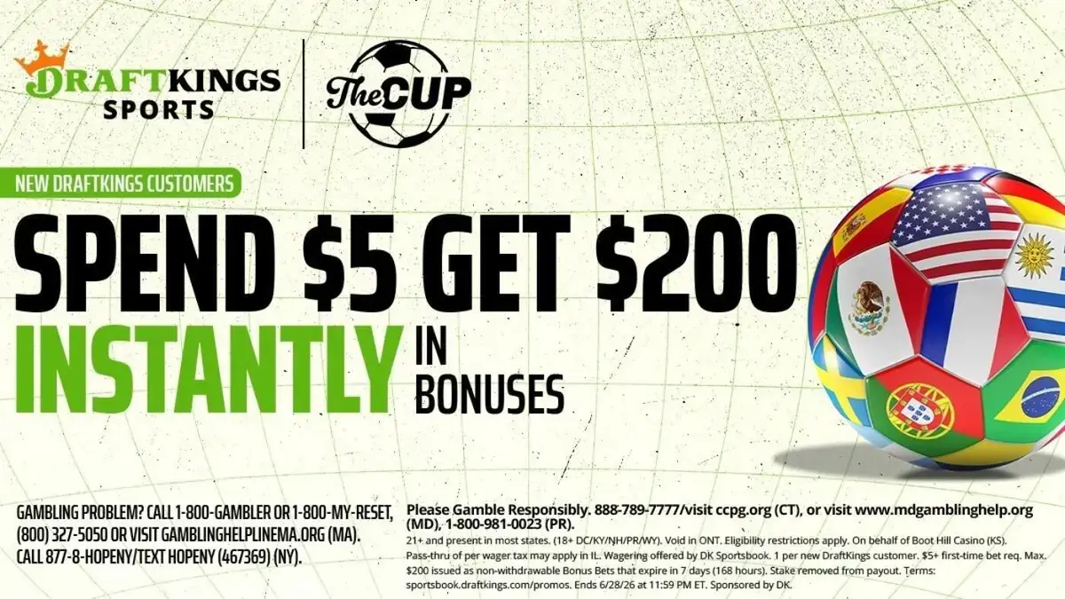 Get $200 in Bonus Bets with DraftKings Promo Code on Monday's World Cup Matches
