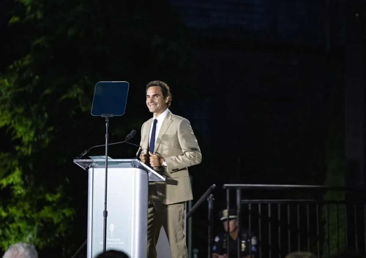 Exclusive: Roger Federer’s Lesser-Known Past As Ball Boy Moves Mary Carillo at Hall of Fame Ceremony