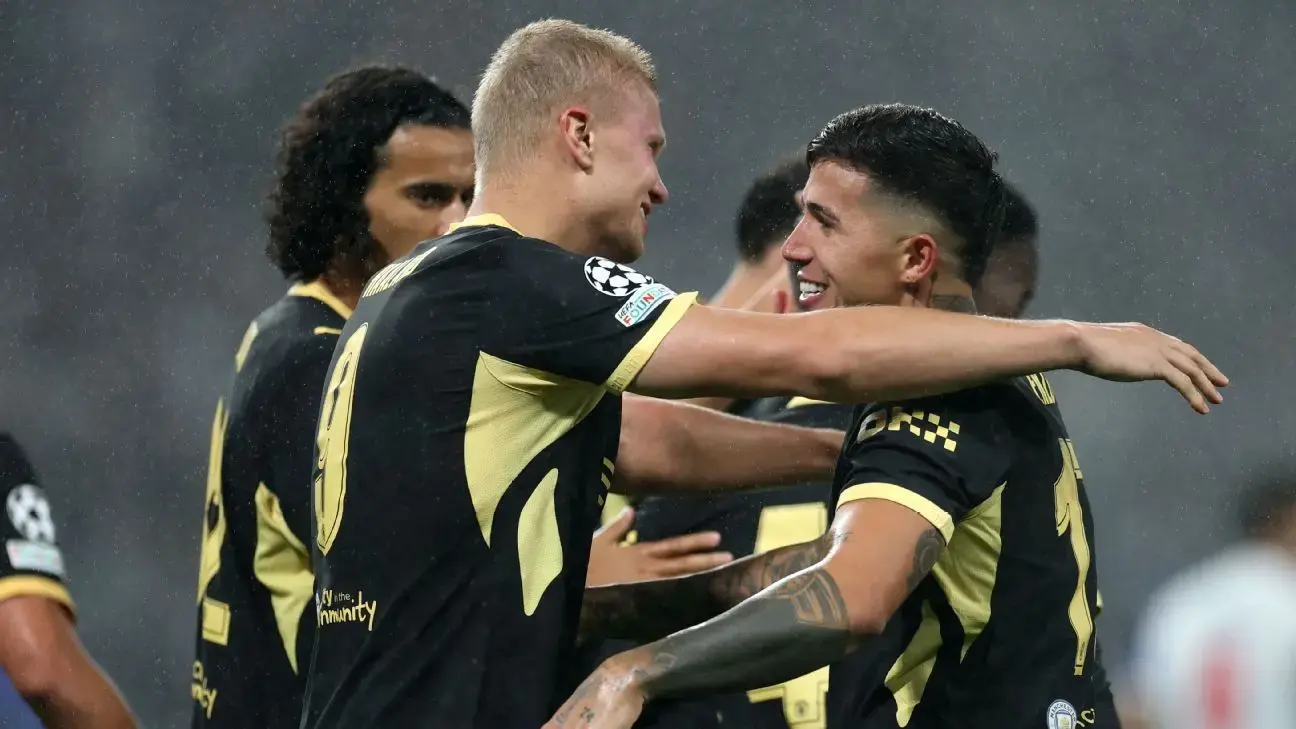 Haaland Matches Aguero’s City UCL Record with Two Goals